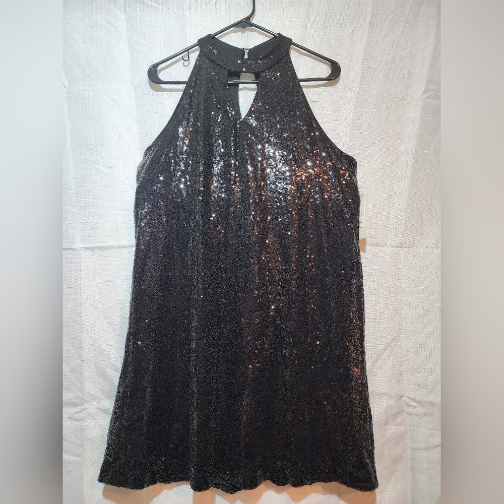 SD collection Missy black dress with sequins Size 14